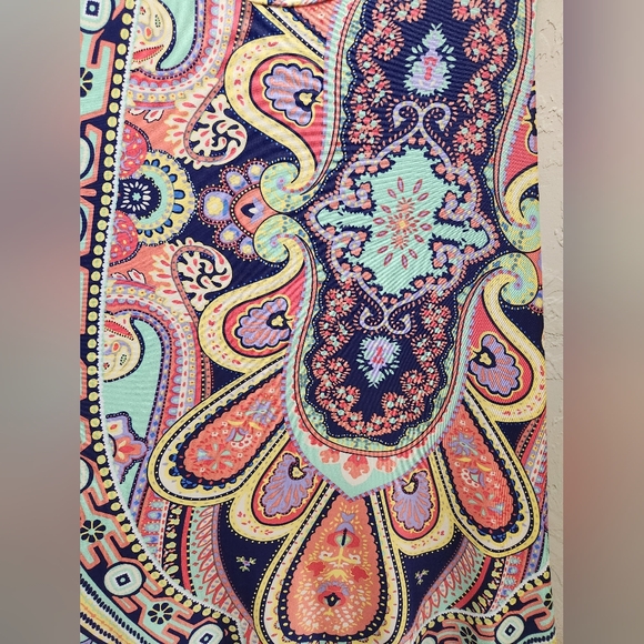 HERSHE Paisley Print A-line Tunic Sleeveless Dress - Picture 5 of 7